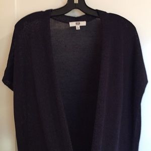 Long Open Linen Blend Cardigan